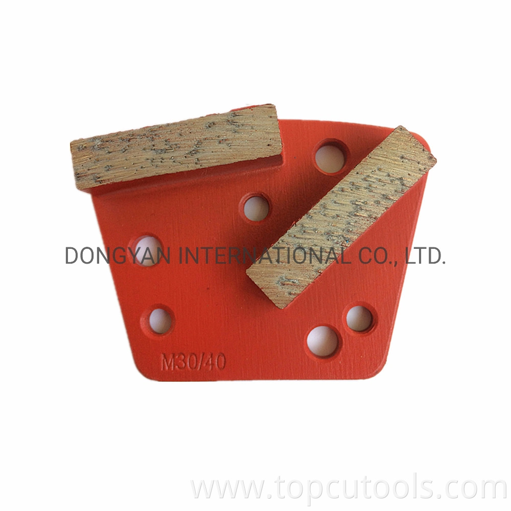 Trapezoid Metal Bond PCD Diamond Grinding Shoe Plates Disc for Grinding Concrete